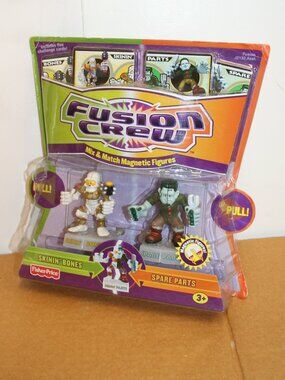 Fisher Price Fusion Crew Skinin' Bones/ Spare Parts Figures (2005)